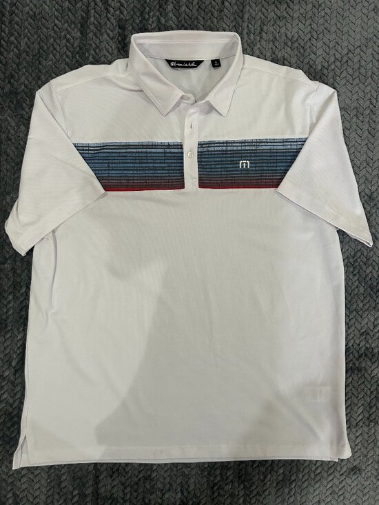 Other - Travis Mathew Men's XL Golf Polo Shirt Navy White Short Sleeve Casual